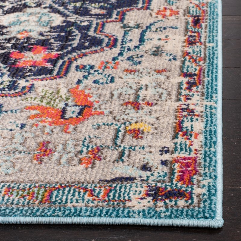 Safavieh Madison 8' x 10' Rug in Black and Teal