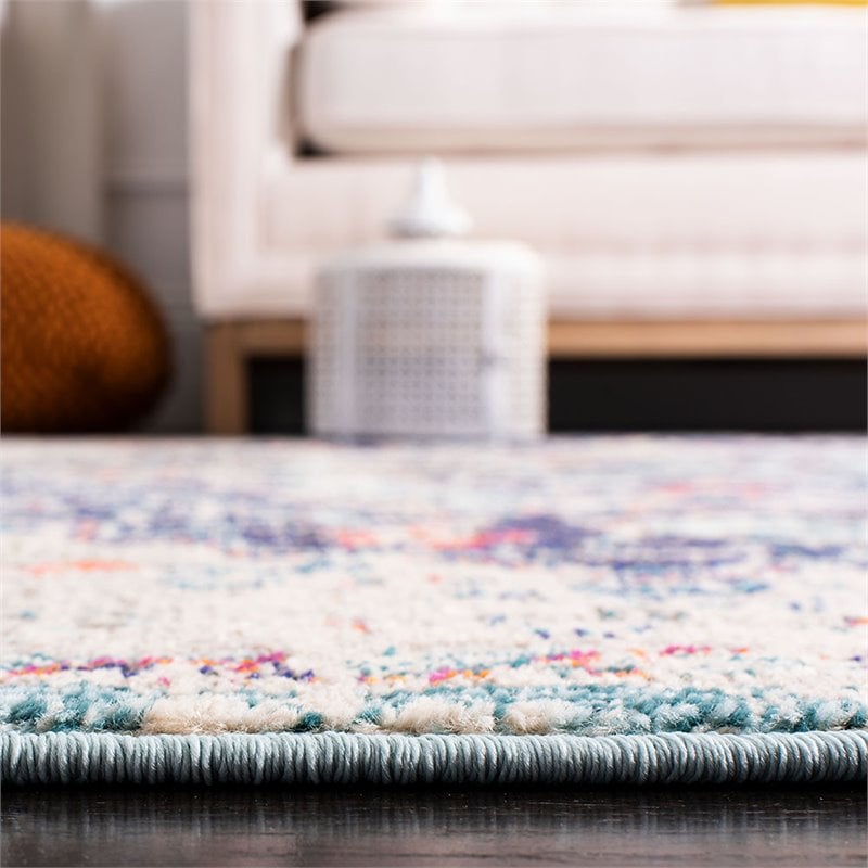 Safavieh Madison 9' x 12' Rug in Black and Teal