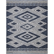 Safavieh Micro-Loop 8' x 10' Hand Tufted Wool Rug in Navy and Ivory