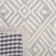 Safavieh Micro-Loop 4' x 6' Hand Tufted Wool Rug in Gray and Ivory