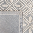 Safavieh Micro-Loop 5' Square Hand Tufted Wool Rug in Gray and Ivory