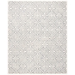 Safavieh Micro-Loop 8' x 10' Hand Tufted Wool Rug in Gray and Ivory