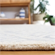 Safavieh Micro-Loop 8' x 10' Hand Tufted Wool Rug in Gray and Ivory