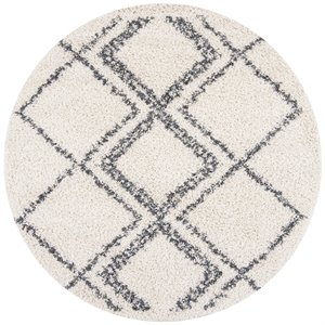 safavieh pro lux shag rug in cream and blue b