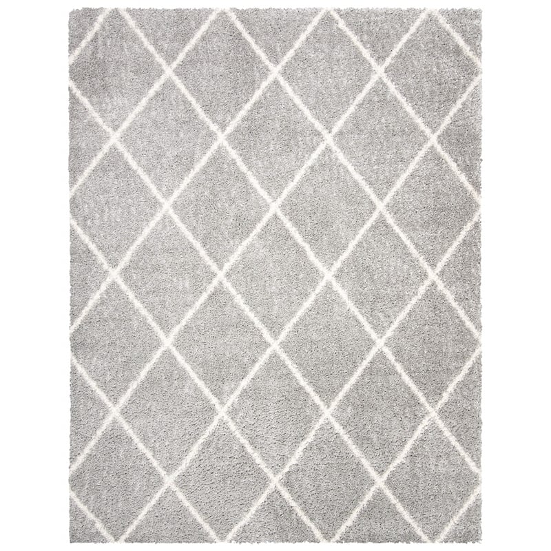 Safavieh Parma 8' x 10' Shag Rug in Gray and Cream