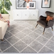 Safavieh Parma 9' x 12' Shag Rug in Gray and Cream