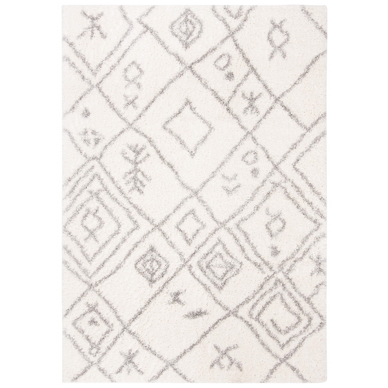 Safavieh Parma 4' x 6' Shag Rug in Cream and Gray