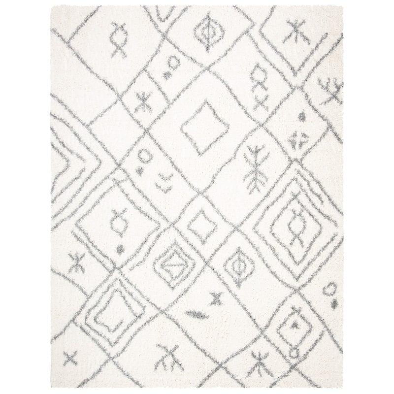 Safavieh Parma 8' x 10' Shag Rug in Cream and Gray