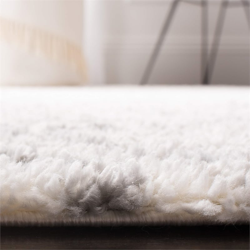 Safavieh Parma 9' x 12' Shag Rug in Cream and Gray