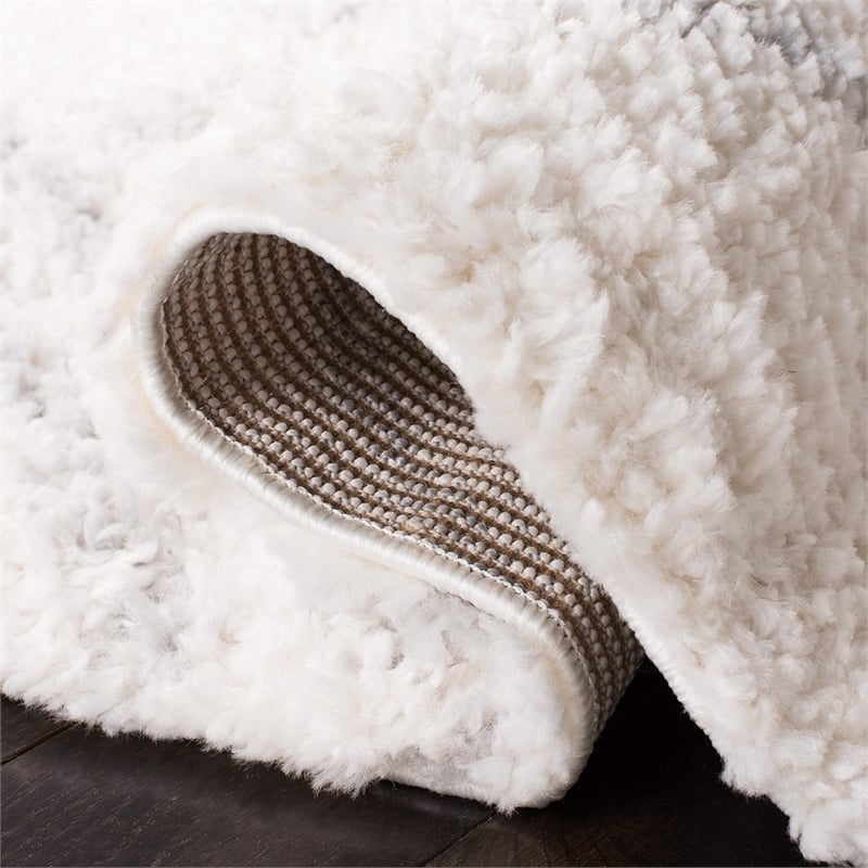 Safavieh Parma 9' x 12' Shag Rug in Cream and Gray