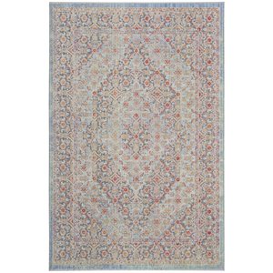 safavieh provance rug in blue and yellow