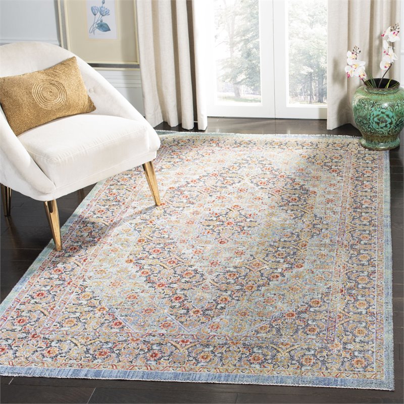 Safavieh Provance 8' x 10' Rug in Blue and Yellow