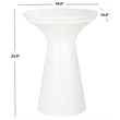 Safavieh Mila Pedestal Marble and Iron End Table in White