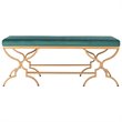 Safavieh Juliet Upholstered Bench in Emerald and Gold