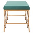 Safavieh Juliet Upholstered Bench in Emerald and Gold