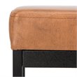 Safavieh Chase Faux Leather Bench in Brown and Black