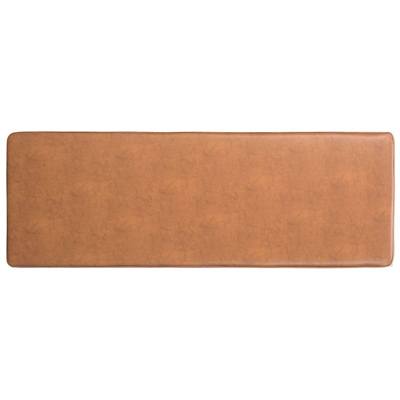 Safavieh Chase Faux Leather Bench in Brown and Black