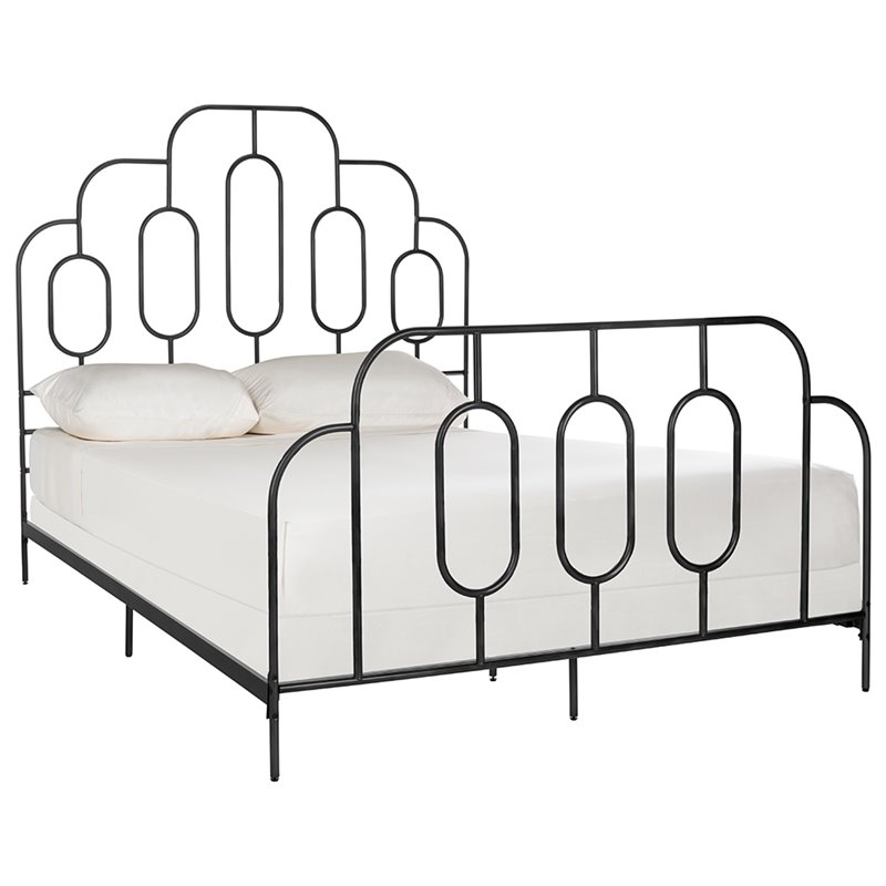 Safavieh Paloma Full Metal Bed in Black