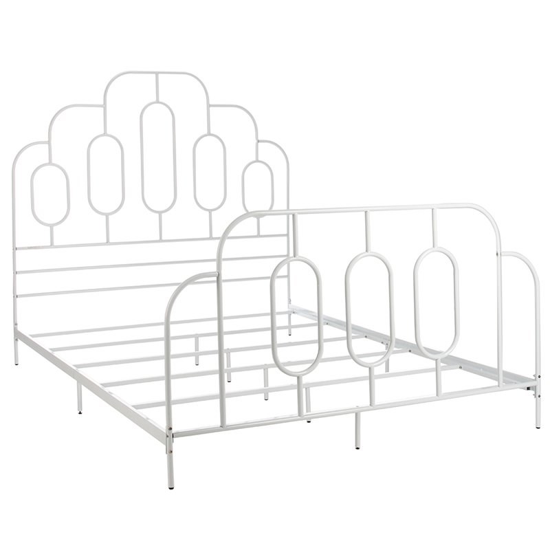 Safavieh Paloma Full Metal Bed in White