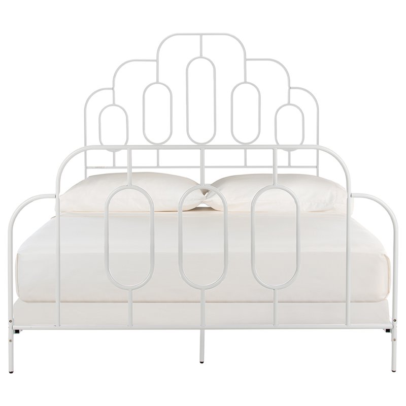 Safavieh Paloma Queen Metal Bed in White