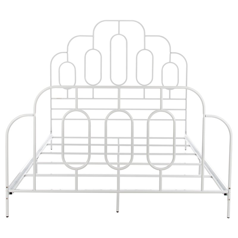 Safavieh Paloma Queen Metal Bed in White