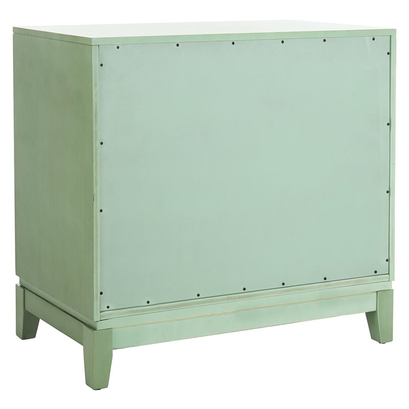 Safavieh Shannon Mirrored Accent Chest in Turquoise