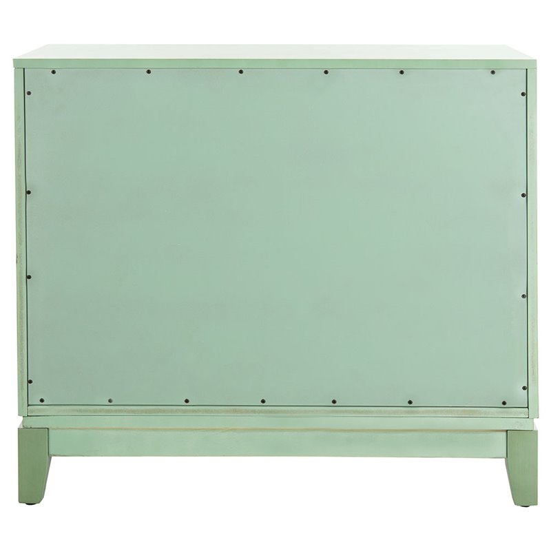 Safavieh Shannon Mirrored Accent Chest in Turquoise
