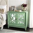 Safavieh Shannon Mirrored Accent Chest in Turquoise