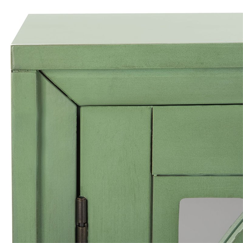 Safavieh Shannon Mirrored Accent Chest in Turquoise