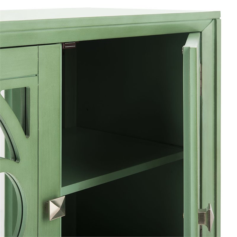 Safavieh Shannon Mirrored Accent Chest in Turquoise