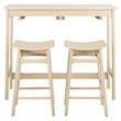 Safavieh Colbie 3 Piece Counter Height Dining Set in White Oak