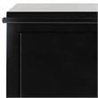 Safavieh Hannon 3-Drawers Wood Bedroom Nightstand in Black/Brass