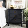 Safavieh Mina 3 Drawer Nightstand in Navy