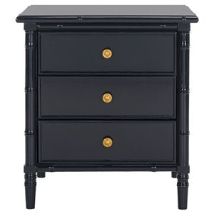 Safavieh Mina 3 Drawer Nightstand in Navy
