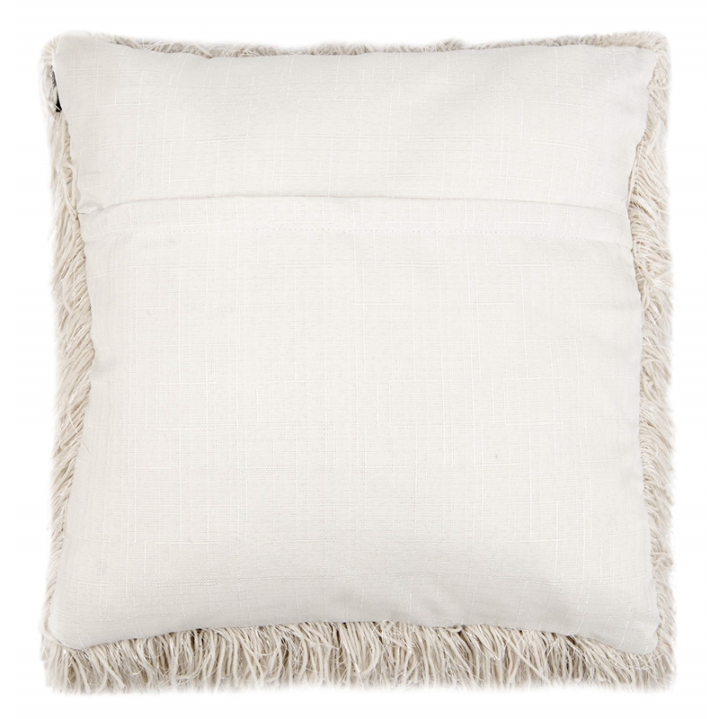 Safavieh Shag Throw Pillow in Metallic Snow
