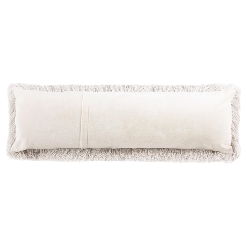 Safavieh Shag Throw Pillow in Metallic Snow