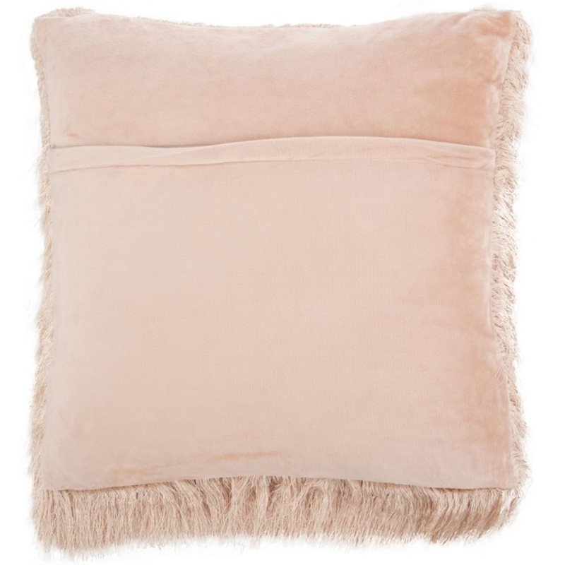 Safavieh Shag Throw Pillow in Blush