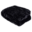 Safavieh Faux Mink Fur Throw Blanket in Onyx