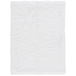 Safavieh Faux Cuddle Fur Throw Blanket in Snow White