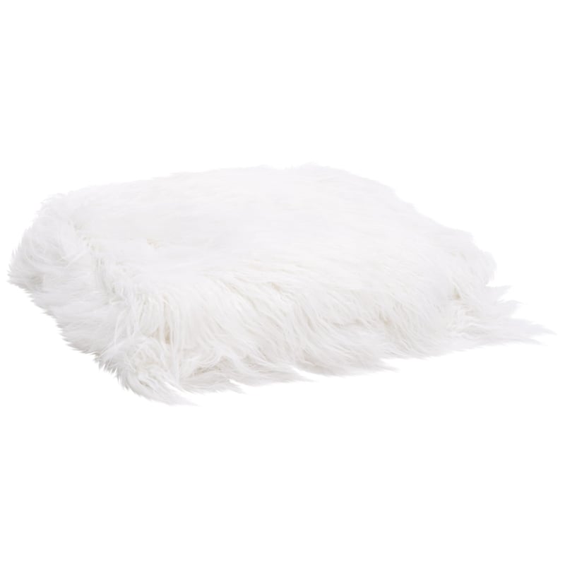 Safavieh Faux Cuddle Fur Throw Blanket in Snow White