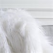 Safavieh Faux Cuddle Fur Throw Blanket in Snow White