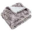 Safavieh Faux Chinchilla Fur Throw Blanket in Gray