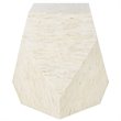 Safavieh Lea Accent End Table in Light Beige and Gold