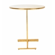 Safavieh Sionne Round Iron C Table in Yellow / Gold