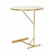 Safavieh Sionne Round Iron C Table in Yellow / Gold