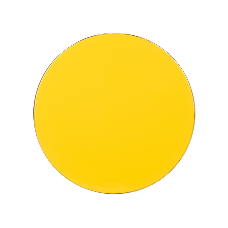 Safavieh Sionne Round Iron C Table in Yellow / Gold