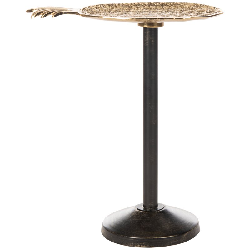 Safavieh Luana Pinapple Top Aluminum and Iron Accent Table in Gold