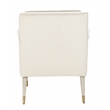 Safavieh Mara Tufted Wood Velvet and Stainless Steel Accent Chair in Silver/Gold