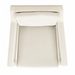 Safavieh Mara Tufted Wood Velvet and Stainless Steel Accent Chair in Silver/Gold