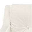 Safavieh Mara Tufted Wood Velvet and Stainless Steel Accent Chair in Silver/Gold